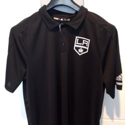 LA Kings Polo Sweater Authentic Climachill Adidas XL 