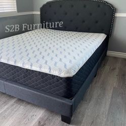 Queen Size Burlap Button With Ortho Matres!!!!