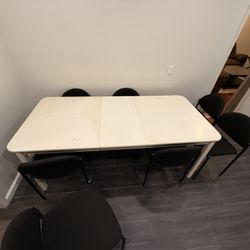 White Dinning Table With Extension 