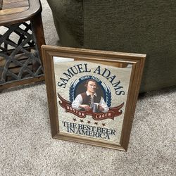 Samuel Adams Mirror Beer Sign In Excellent Condition