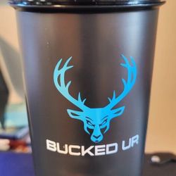Bucked up Perfect Shaker - 26 oz. Brand New. Blue on Black !
