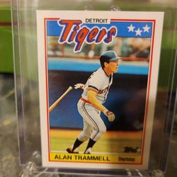1988 Topps Mini Alan Trammell Hall Of Famer Number 79