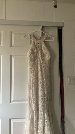 Woman White Lace Dress Small Medium