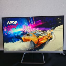 HP 27" Monitor with Power Adapter – Full HD Display (Tested Working)