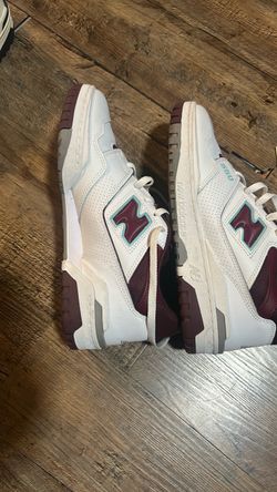 New Balance 550 White Burgundy Sneakers