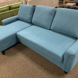 Jarreau Blue Sofa Chaise Sleeper