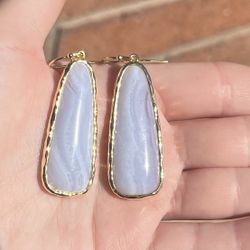 Blue Lace Agate Earrings