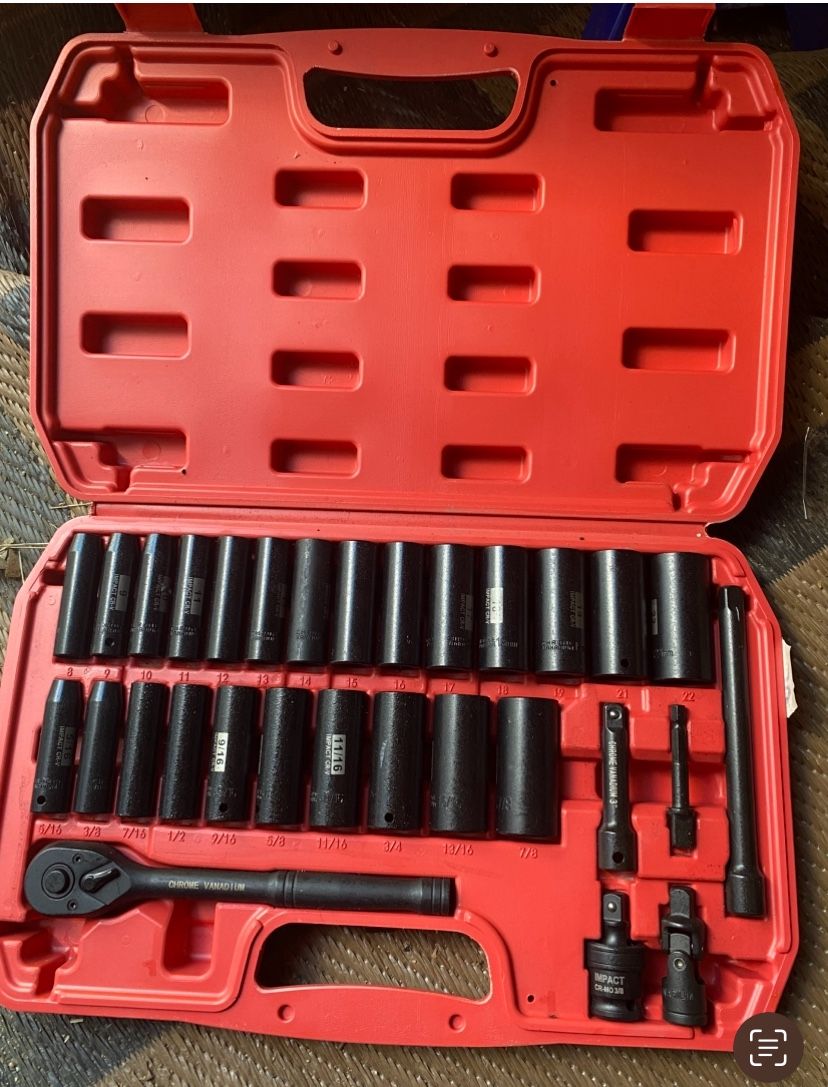 30pcs SEKETMAN 3/8 Drive Impact Socket Set,