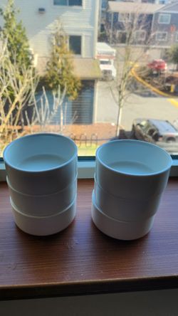 white bone  small size bowls 6 pcs 