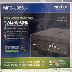 Brother MFC-J985DW Wireless Inkjet All-In-One color Printer new sealed
