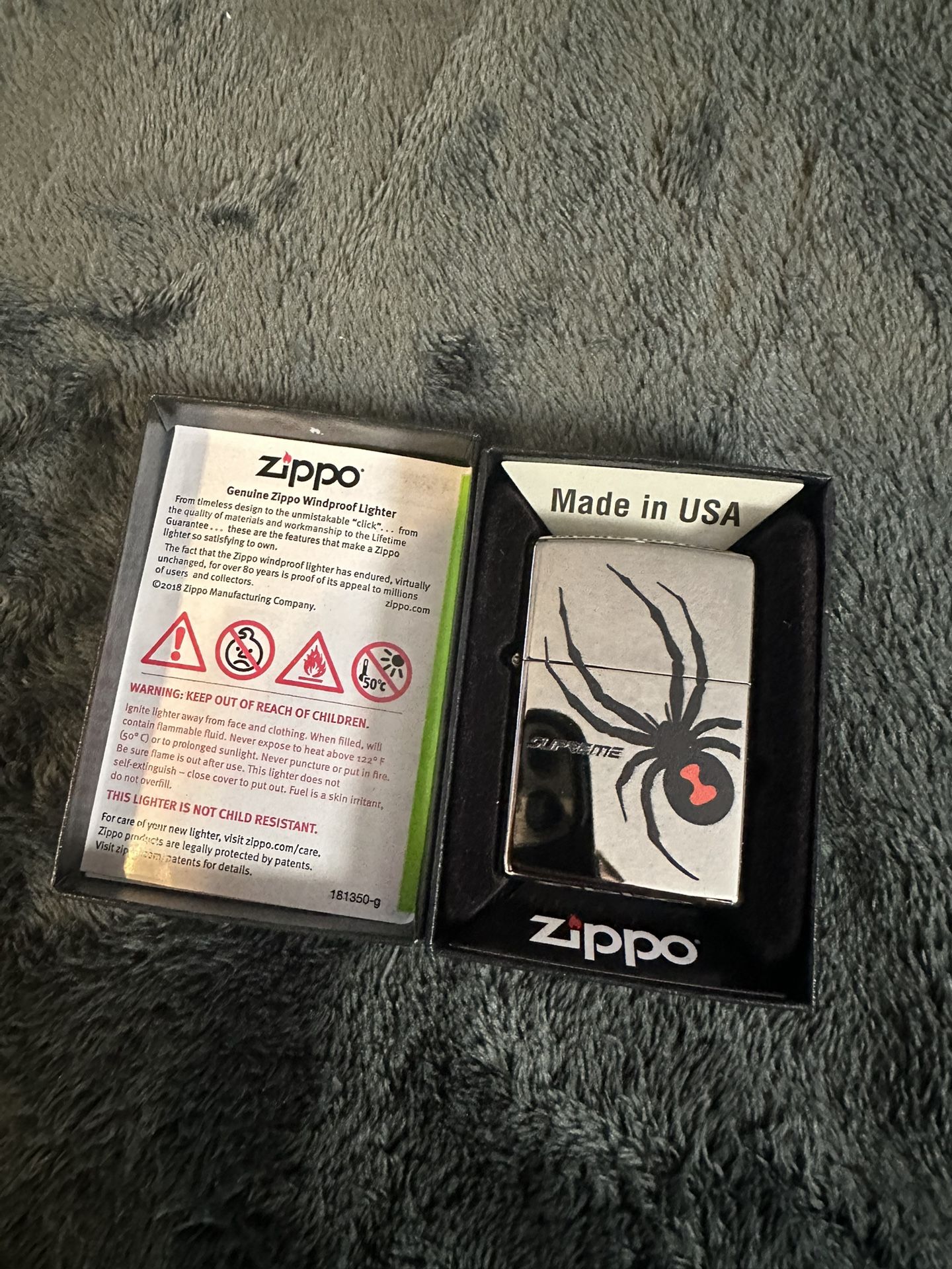 Supreme Spyder Zippo Lighter