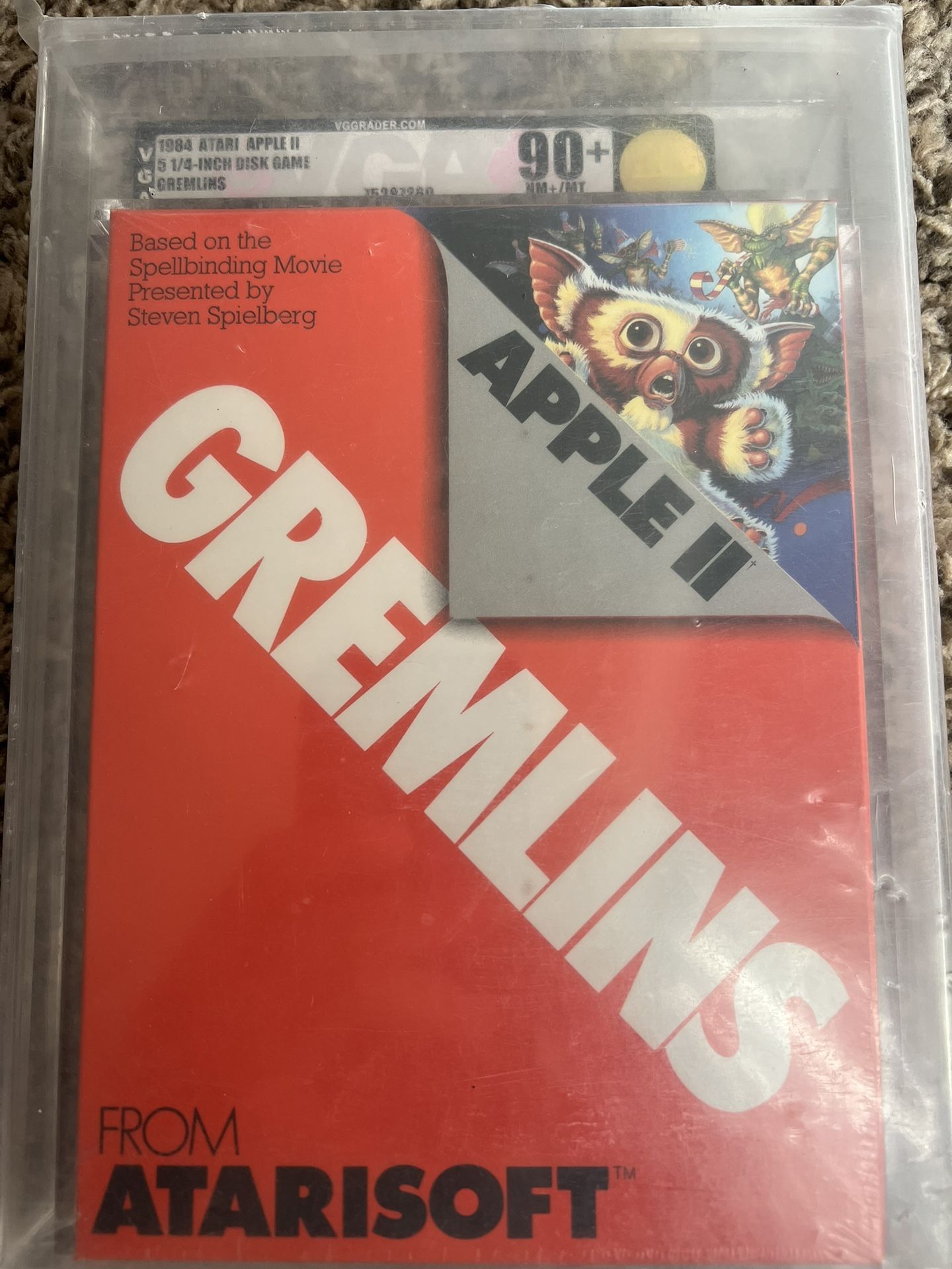 Atarisoft 1984 Apple II Gremlins Disk Game VGA graded 