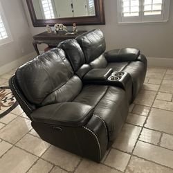 Recliner Couch + Love Sac