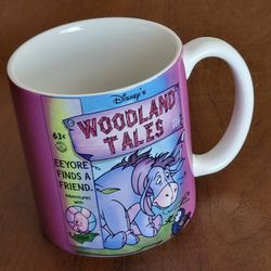 Disney Store Large Mug Eeyore Finds a Friend Bird Piglet Purple. 
Pre-owned, good shape, no chips or cracks., please see photos for 
details. 