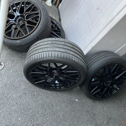 Gloss Black Forged Rims And Tires