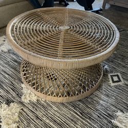 rattan coffe table