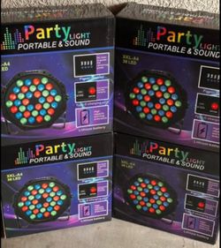 4 Rechargeable Wireless RGB DJ Uplights 36 LED Battery Powered Stage Par Lights w/ Remote