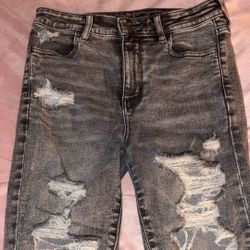 Grey And Black Skinny Jeans