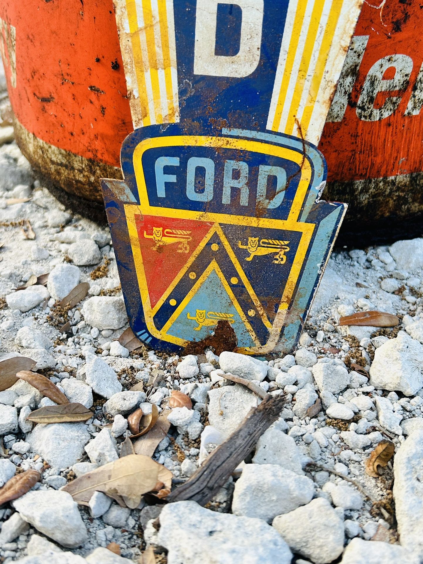 Porcelain Advertising Sign Ford 12in Collectibles