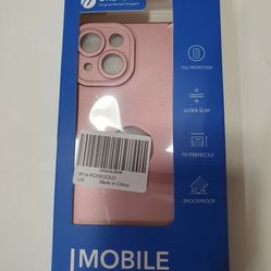 ORETECH Rose Gold iPhone 14 Case, 2 x Screen Protectors, Camera Protection, 360° Shockproof Slim
