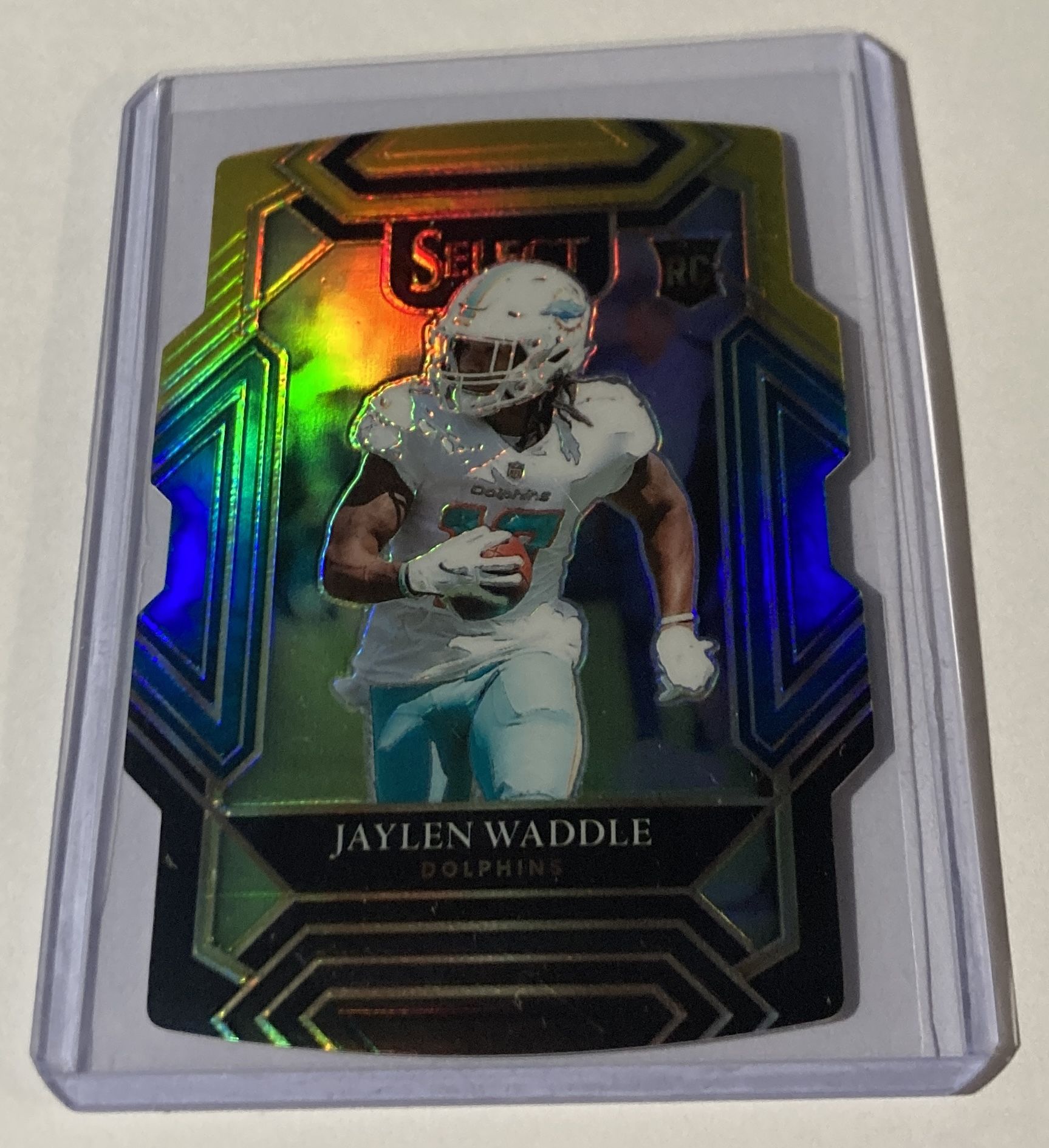 Jaylen Waddle Black Gold Rookie Card 2021 Select Football Miami Dolphins