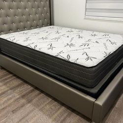 NEW MATTRESS QUEEN SIZE PLUSH WITH BOX SPRING