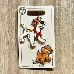 New Disney Pin Set Of 2 Pins Oliver And Company Dodger Disneyland