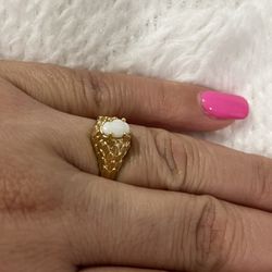 Sterling  Ring Gold Tone