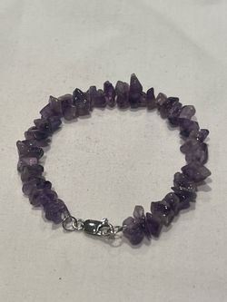 Amethyst sterling silver bracelet