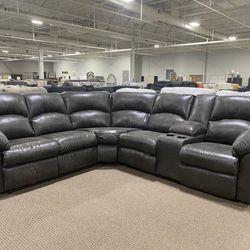 Reclining Sectional In Stock For Immediate Delivery 