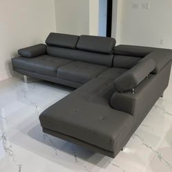 Brand New Leather Sectional In Box- Shop Now Pay Later $0 Down 