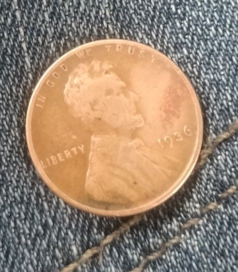 1936 Wheat Penny No Mint Mart