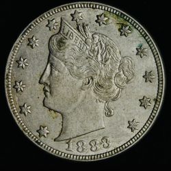1883 Liberty V Nickel,uncirculated.