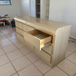 Modern 9-Drawer Wood Dresser – 64” Wide, Very Sturdy 	•	Extra-Wide Modern Dresser | 9 Drawers | 64” 	•	Contemporary Wood-Finish Dresser – Heavy & Stur