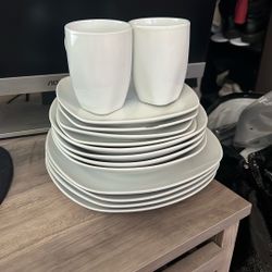 14 Piece Of white Plate Ware 