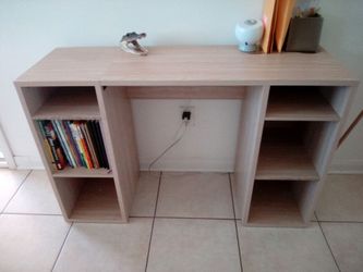 Light Wood Bookcase with Open Shelves