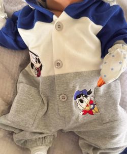 Baby Mickey and Donald Duck vintage romper