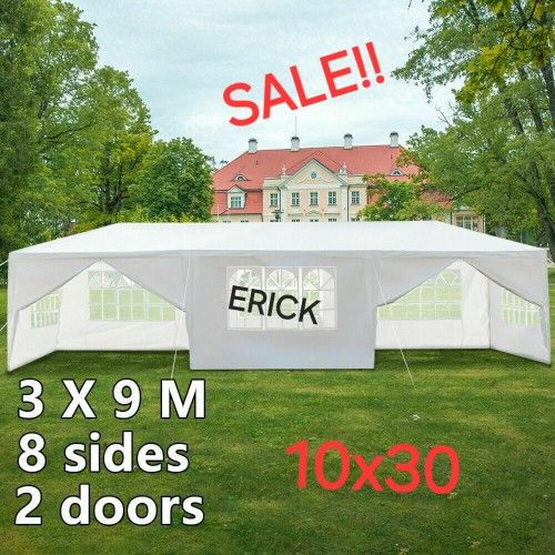10x30 Canopy Party Tent with Removable Sidewalls, Outdoor Canopy Wedding Tents for Parties, Waterproof Canopy Gazebo, Outdoor Shelter for Large Canopy