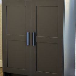 Black IKEA Cabinet w/ 2 Shelves