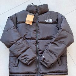 The North Face Black Zip Puffer Jacket Men's Size L Solid Casual