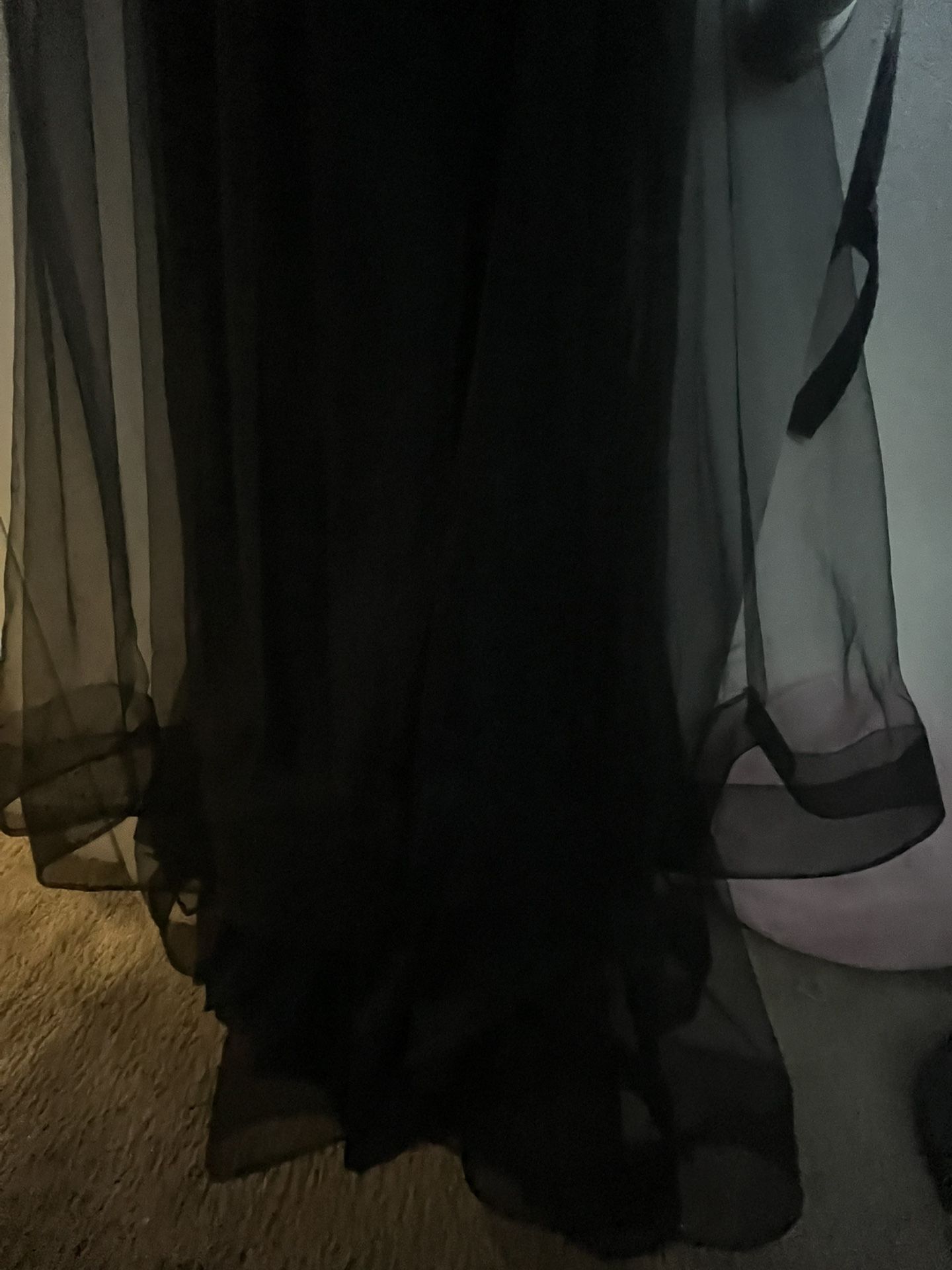 BLACK CORSET PROM DRESS