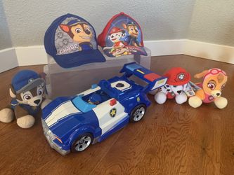 Paw Patrol Package - Chase City Cruiser, Paw Patrol Hats, & Paw Patrol Bath Sponge Set