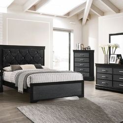 Queen Plataform Bed Frame Dresser Mirror One Nightstand   Free Local Delivery  Check Description