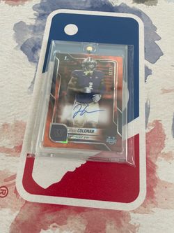 Jonah Coleman 1st Bowman Chrome Orange Auto /25