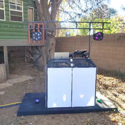 Dj booth table lighting truss