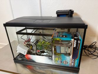 10gal Glass Aquarium Tank with Accessories Bundle