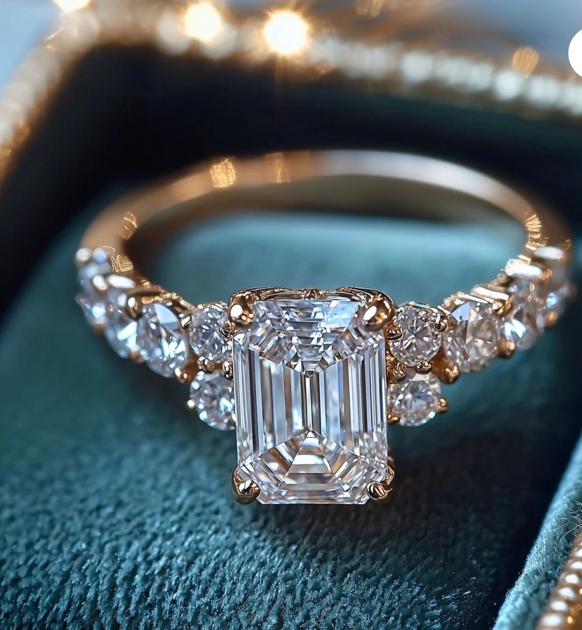Emerald Cut Ring So 8.5 New