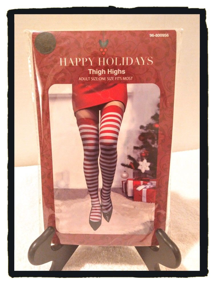 🎄 Candy Cane Stripe 🎄 Thigh Highs - Adult Size (OSFM) *NIP*