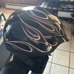 Z1R Nomad Helmet Pink/Grey flames