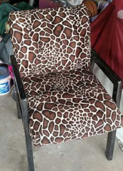 Animal print chair